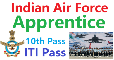 Indian Air force apprentice recruitment 2022, 10th Pass ITI Apprentice, Training, Salary, Training Time, Fee, Online form 2022
