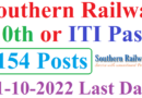 Southern Railway Apprentice Recruitment 2022, ITI and 10th Pass Latest Apprentice 2022