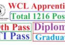 WCL Apprentice Vacancy 2022, 1216 Posts, ITI, 10th,  Diploma, Graduate Latest Vacancy 2022
