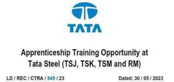 tata steel ITI apprentice 2024 ‣ Anil Sir ITI