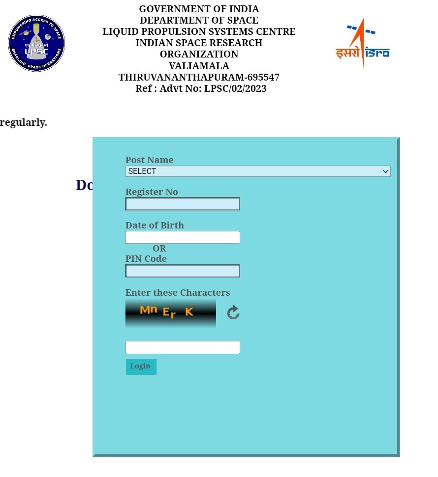 ISRO LPSC Recruitment Admit Card 2023, Exam Date Announced ‣ Anil Sir ITI