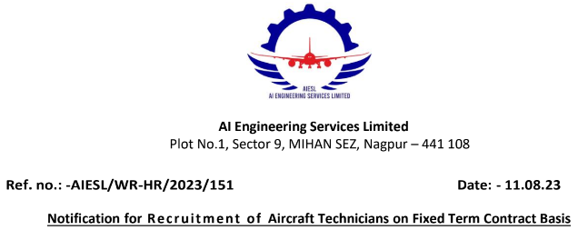 AIESL Aircraft Technician Recruitment 2024: 100 Vacancies In Northern  Region - Apply Now!