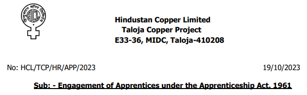 Hindustan Copper Limited Apprentice Recruitment 2023, ITI Electrician ...