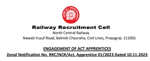 NCR Prayagraj Apprentice Merit List 2023 Out, 1664 Posts, ITI Pass ...