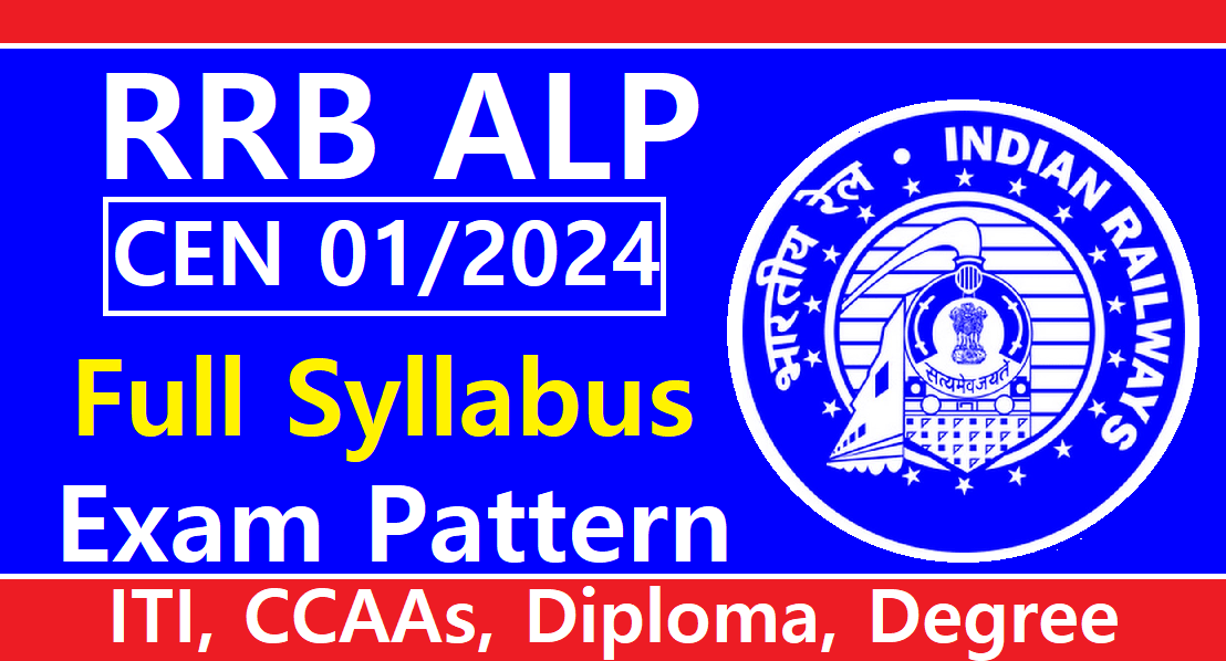RRB ALP Recruitment Full Syllabus 2024, RRB CEN 01/2024 ‣ Anil Sir ITI