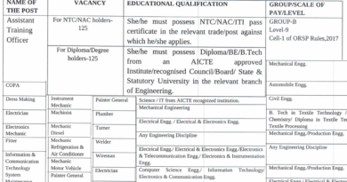 Assistant Training Officer Recruitment 2024, ITI, Diploma, Degree latest vacancy 2024