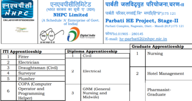 NHPC Apprentice Recruitment 2024, ITI, Diploma, Graduate