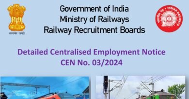 RRB JE Recruitment 2024 full notification out, RRB CEN 03/2024, 7951 Posts
