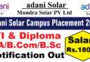 Adani Solar Campus Placement 2025, ITI/Diploma/BA/B.Com/B.Sc Pass Latest Vacancy 2025