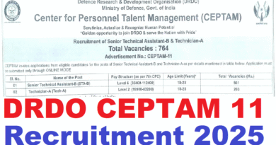 DRDO CEPTAM 11 Recruitment 2025 Apply Online