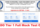 DRDO CEPTAM 11 Tier 1 Full Mock Test 2025 Out
