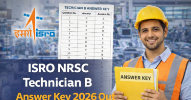 ISRO NRSC Technician B Answer key 2026 Out