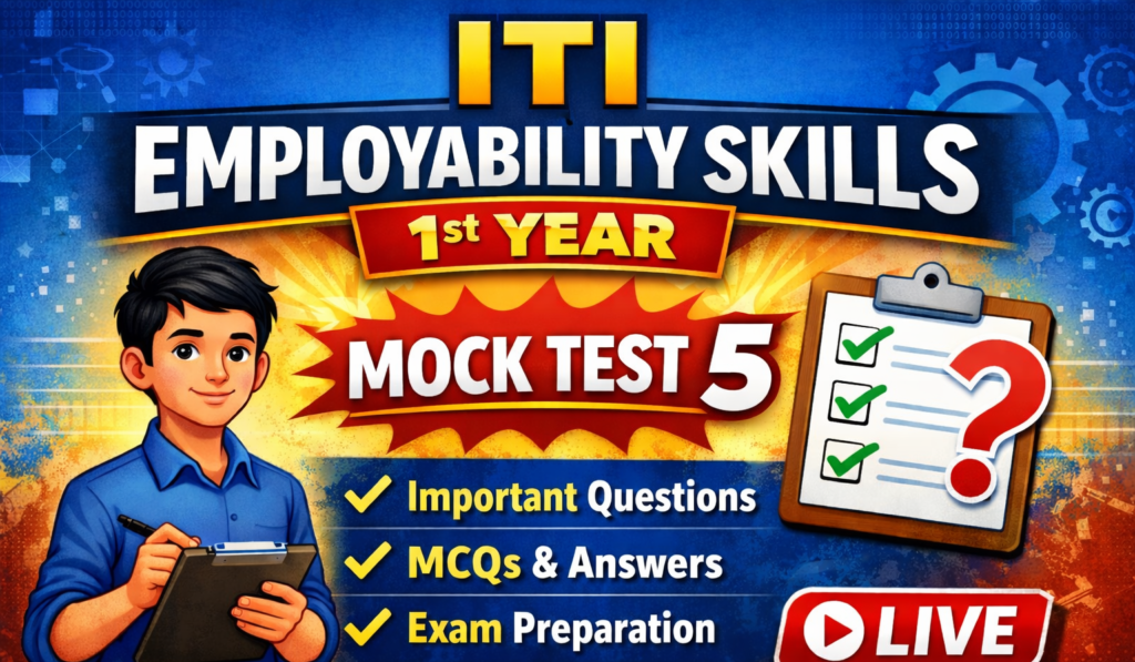 ITI Employability Skills 1st Year Mock Test 5 Live - Anil Sir ITI