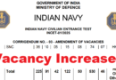 Indian Navy INCET 01/2025 Vacancy Increased Official notice out