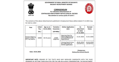 RRB Group D 2026 latest official notice out