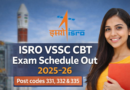 VSSC Recruitment Exam Schedule 2026