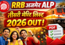 RRB Ajmer ALP 3rd Merit list 2026 Out