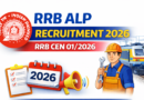 RRB ALP Recruitment 2026, RRB CEN 01/2026