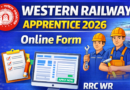 Western Railway Apprentice 2026 Online form, RRC WR Apprentice 2026