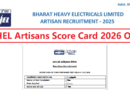 BHEL Artisans Score Card 2026 Out