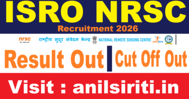 ISRO NRSC Result and Cut off 2026 Out
