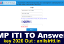 MP ITI TO Answer key 2026 Out