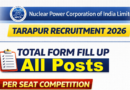 NPCIL Tarapur Recruitment 2026 total form fill up & per seat competition