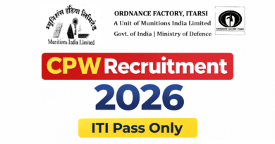 Ordnance Factory Itarsi CPW Recruitment 2026