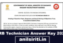 RRB Technician Answer Key 2026 Out
