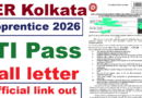 SER Kolkata Apprentice Call letter 2026 Out