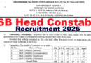 SSB Head Constable Recruitment 2026