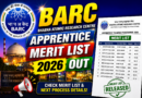 BARC Apprentice Merit list 2026 Out
