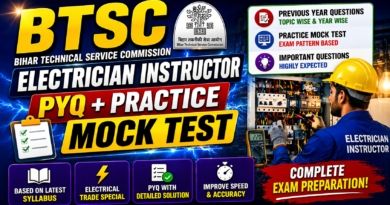 BTSC Electrician Instructor Previous Year Paper and Mock Tests 2026