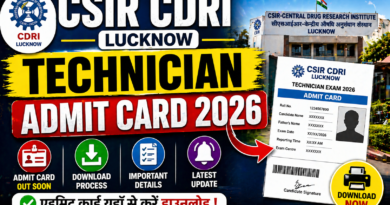 CSIR CDRI Lucknow Technician Admit Card 2026