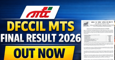 DFCCIL MTS Final Result and Cut off 2026 Out