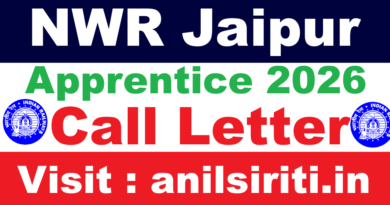 RRC NWR Jaipur Act Apprentice DV Call Letter 2026