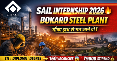Sail Bokaro Steel Plant Internship 2026