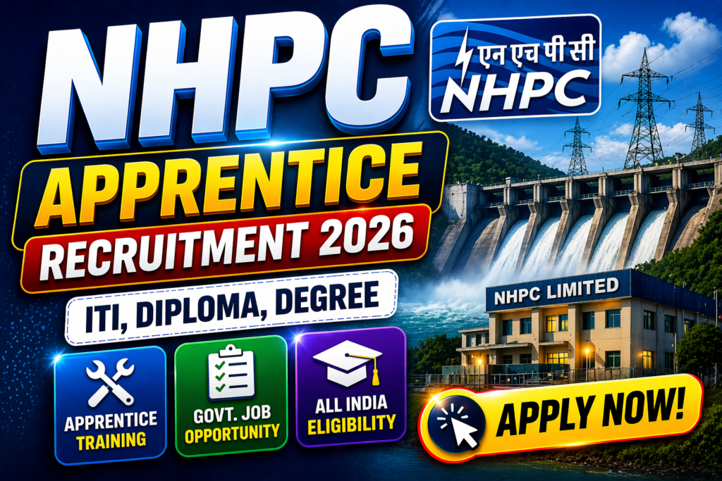 NHPC Apprentice Recruitment 2026 - Anil Sir ITI