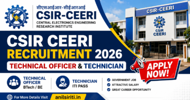 CSIR CEERI Recruitment 2026 Technical officer & Technician