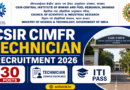 CSIR CIMFR Technician Recruitment 2026