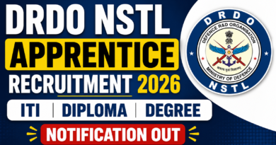 DRDO NSTL Apprentice Recruitment 2026
