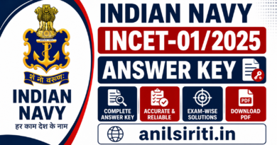 Indian Navy INCET-01/2025 Answer Key