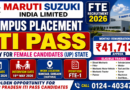 Maruti Suzuki FTE Campus Placement 2026