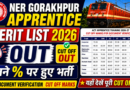 NER Gorakhpur Apprentice Merit list 2026 Out