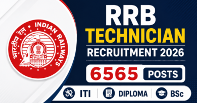 RRB Technician Recruitment 2026 Short Notification Out
