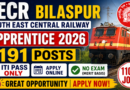 SECR Bilaspur Apprentice 2026 Notification out