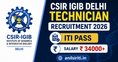 CSIR IGIB Recruitment 2026 , ITI Technician Posts