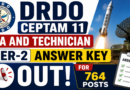 DRDO CEPTAM 11 Tier-2 Answer Key 2026