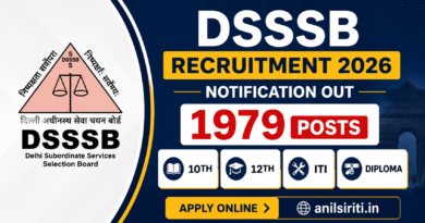 DSSSB Recruitment 2026 Notification Out, 1979 Posts