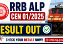 RRB ALP CEN 01/2025 Result Out
